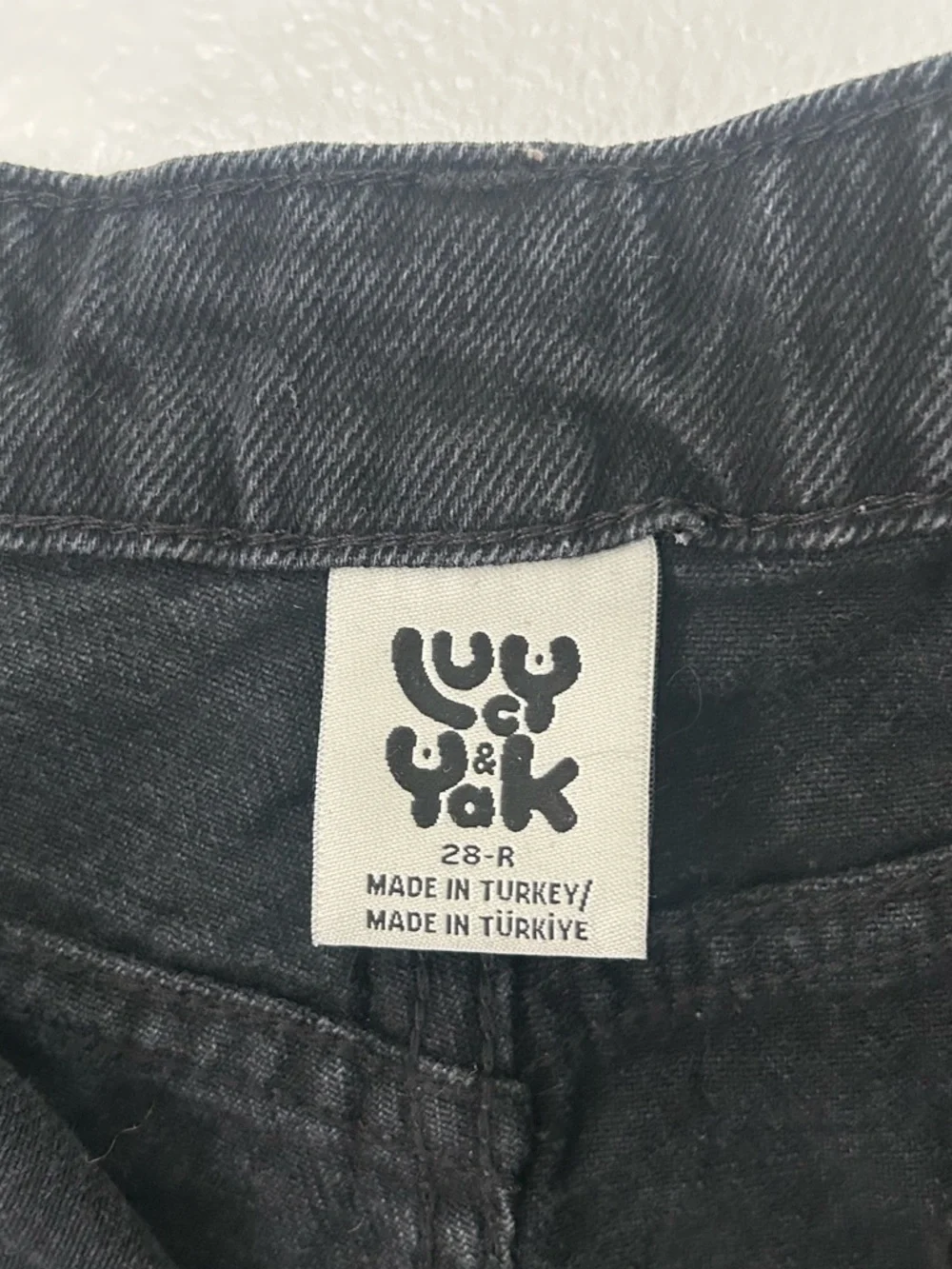 Lucy and Yak Lexi Denim High Waist Shorts in Gray Wash, Size 28/R
